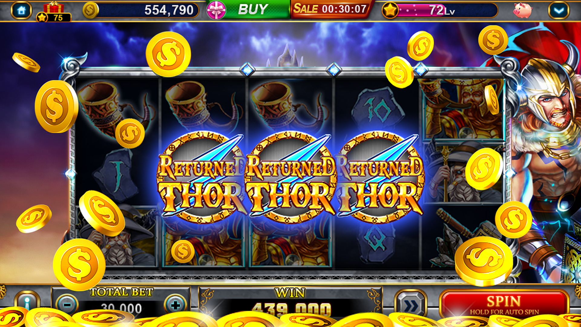 Giao diện slot game trong kkwin apk